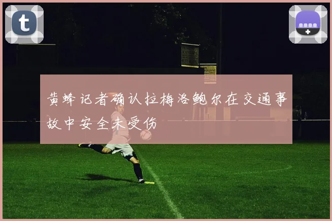 黄蜂记者确认拉梅洛鲍尔在交通事故中安全未受伤